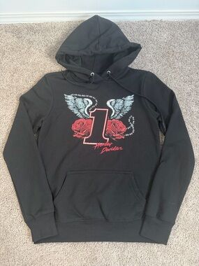 Y2K Harley Davidson XS Women’s Hoodie Sweater Punk Moto